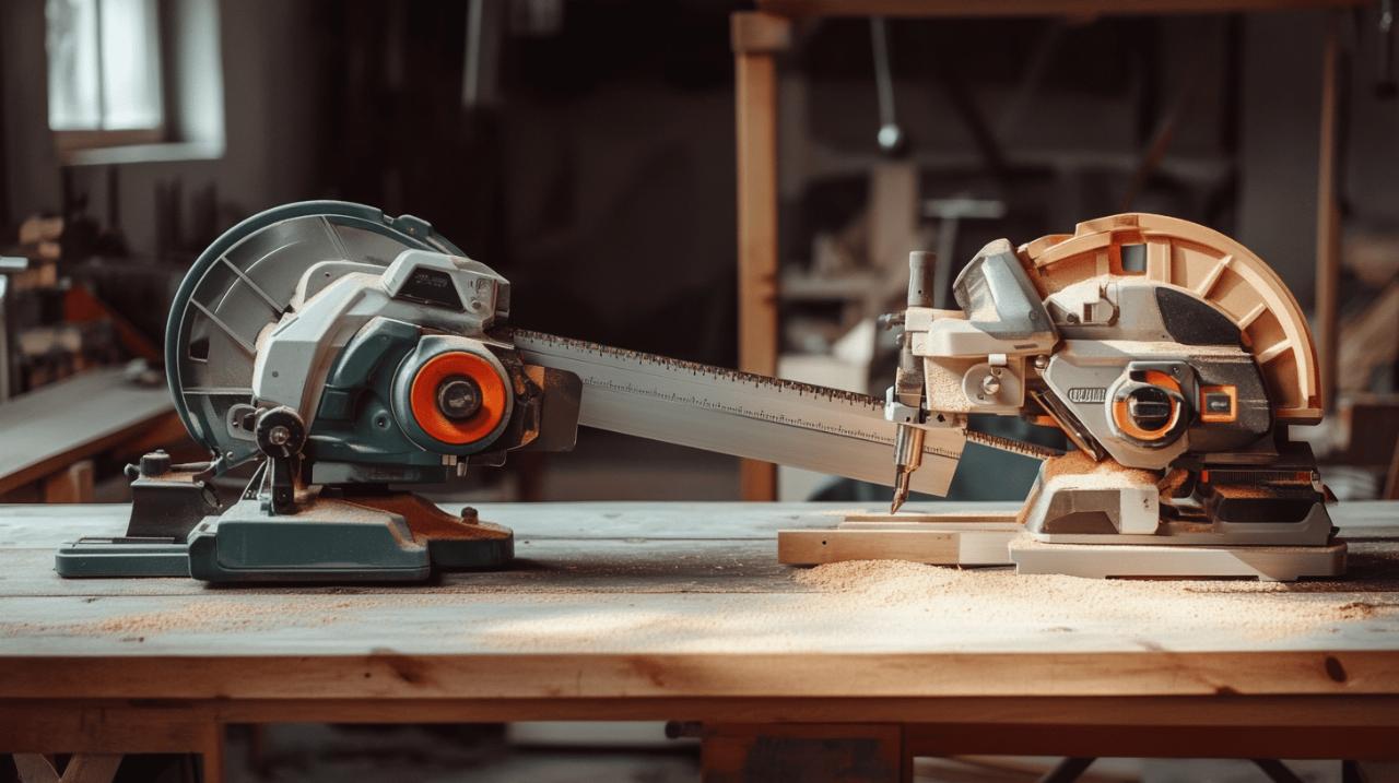 Scie a onglet vs scie a onglet radiale : Les differences essentielles pour choisir la bonne machine